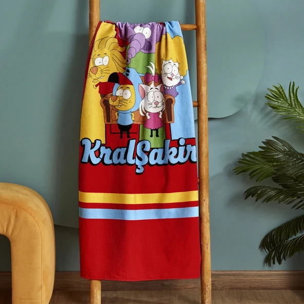 Karaca Home X Kral Şakir Sıkı Dostlar Plaj Havlusu 75x150 cm ürün görseli 1