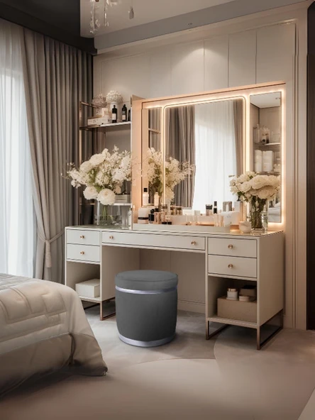 Zerafet Silver Luxery Puf ürün görseli 1