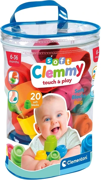 Clementoni Soft Clemmy Yumuşak Blok Çantası 20 Parça ürün görseli 1