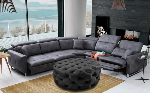 Gazzini Classic Orta Puf, Yuvarlak - Resim 3