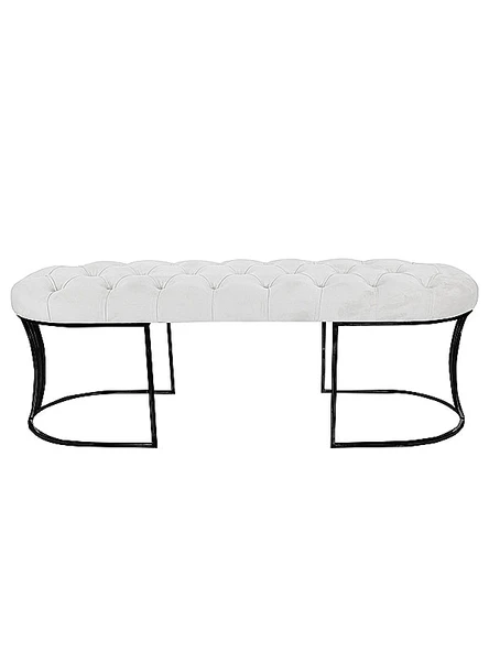 Viego Siyah Bench Puf - Resim 2