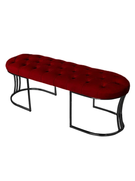 Viego Siyah Bench Puf - Resim 12