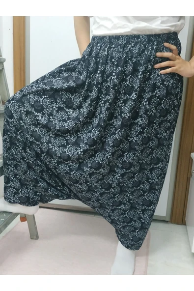 Lavinya Çiçekli Yöresel Menekşe Aşağıdan Ağlı Battal Şalvar ürün görseli 1