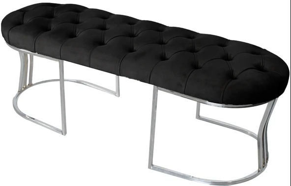 Viego Silver Bench Puf - Resim 8