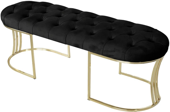 Viego Gold Bench Puf - Resim 2