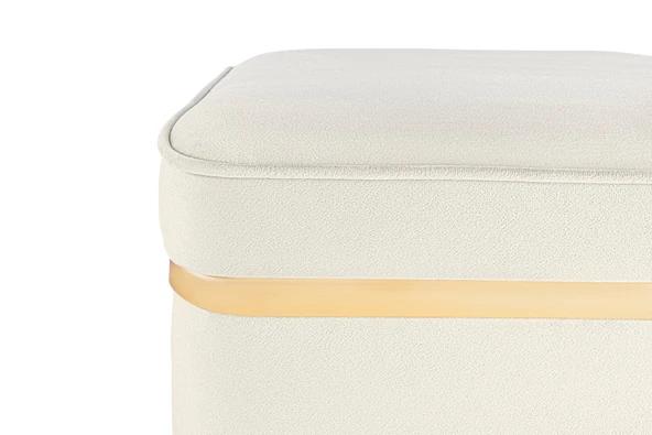 Zengo Gold Twin Line Puf, Kare - Resim 3
