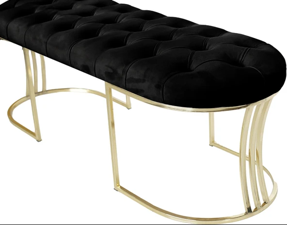 Viego Gold Bench Puf - Resim 6