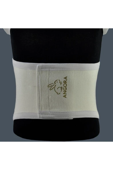 Lavinya Unisex Krem Angora Yünü Cırtlı Bel Korse ürün görseli 1
