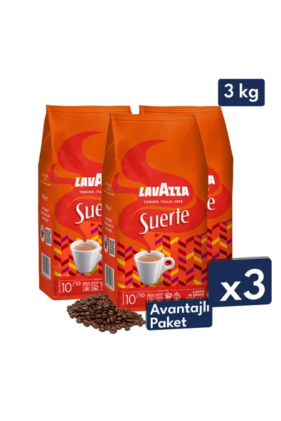 Suerte  Espresso Çekirdek Kahve 1 Kg | 3'lü Avantajlı Paket ürün görseli 1