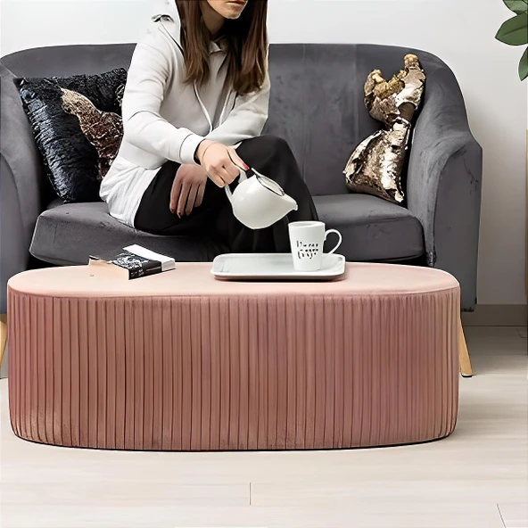 Velutto Lungo Lounge Puf - Resim 2