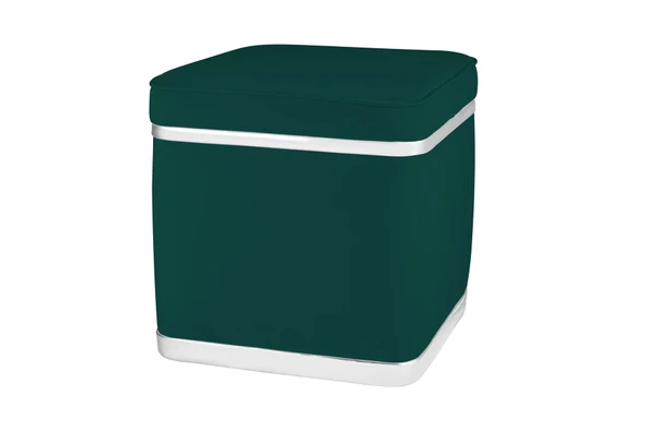Zengo Silver Twin Line Puf, Kare - Resim 12