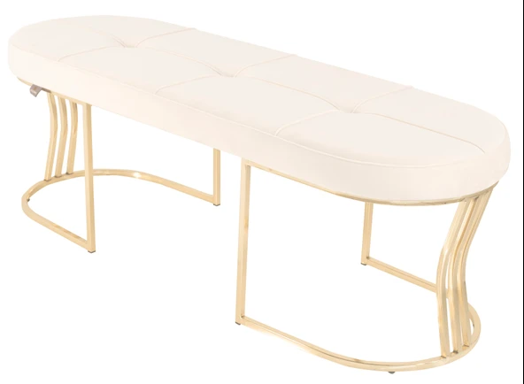 Viego Gold Exclusive Bench Puf - Resim 8