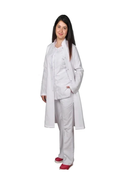 Lavinya Tesettür Boy Uzun Doktor Öğretmen Önlüğü ürün görseli 1