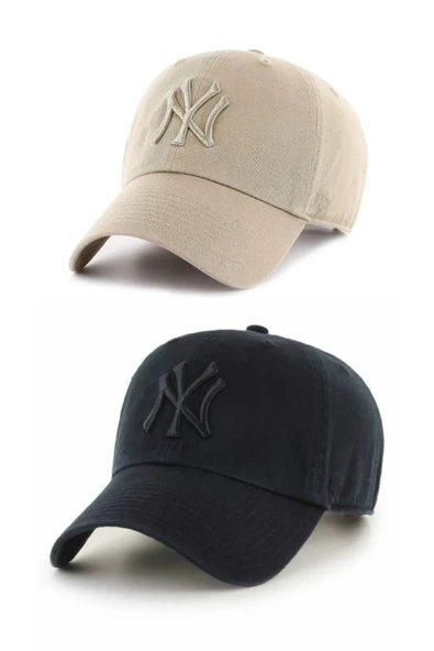 LONDONstore Spor Ny Şapka Unisex 2'li Takım Arkası Cırtlı Ayarlanabilir ürün görseli 1