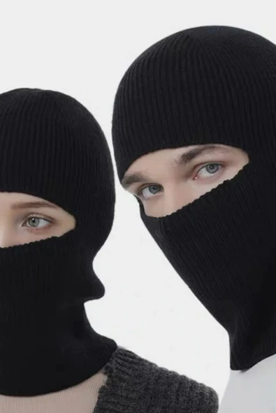 REVA 2'li Unisex Erkek Kadın Termal Rüzgar Geçirmez Motorcu Kışlık Akrilik Triko Bere Kar Maskesi ürün görseli 1
