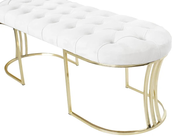 Viego Gold Bench Puf - Resim 12