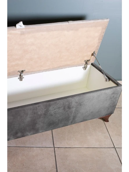 Vetra V2 Sandıklı Bench Puf, Ceviz - Resim 6