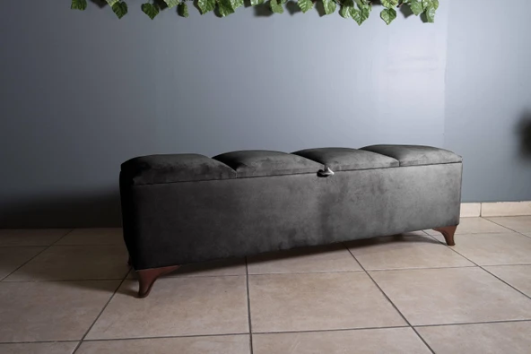 Vetra V2 Sandıklı Bench Puf, Ceviz - Resim 7