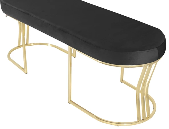 Viego Gold Smooth Bench Puf - Resim 4