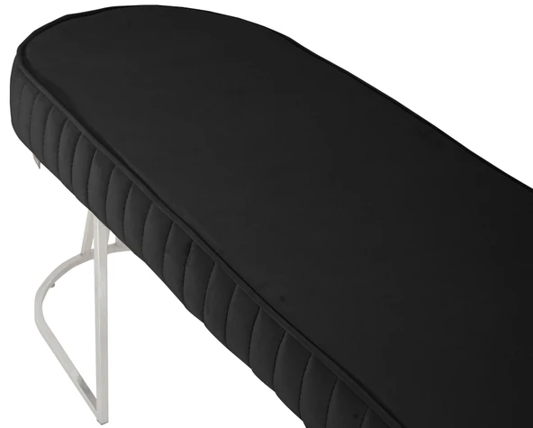 Viego Silver Striped Bench Puf - Resim 4