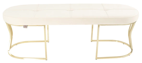 Viego Gold Exclusive Bench Puf - Resim 9