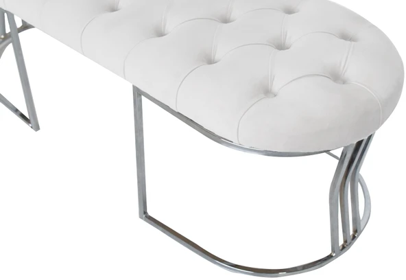 Viego Silver Bench Puf - Resim 6