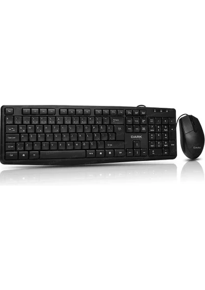 Dark DK-AC-KM1050 Türkçe Q Kablolu Ev & Ofis Slim Klavye & Mouse Set ürün görseli 1
