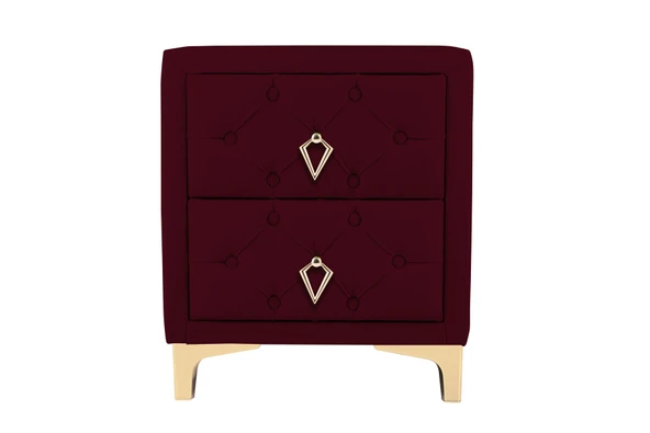 Ruby Gold Komodin, 2 Çekmeceli - Resim 6