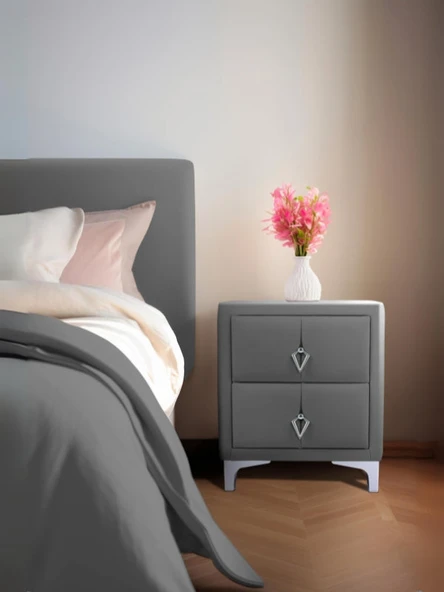 Harmony Silver Komodin, İki Çekmeceli ürün görseli 1
