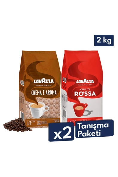 Qualita Rossa, Crema E Aroma Çekirdek Kahve 1 Kg | 2'li Tanışma Paketi ürün görseli 1