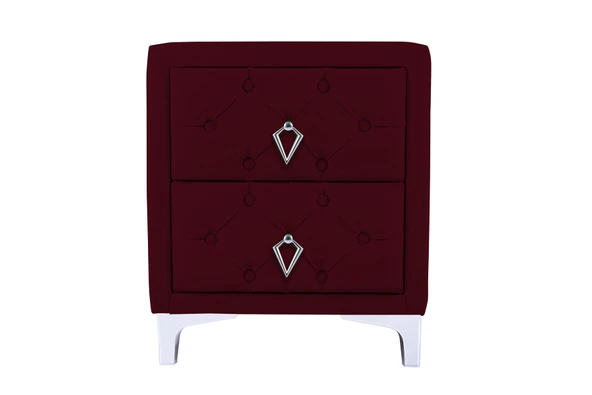 Ruby Silver Komodin, 2 Çekmeceli - Resim 6