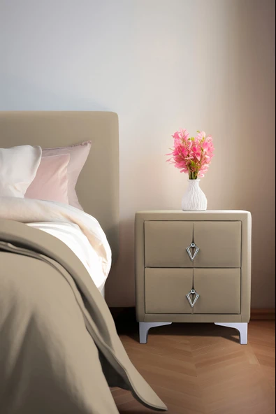 Harmony Silver Komodin, İki Çekmeceli - Resim 5