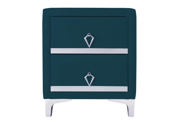 Doppia Linea Silver Komodin, İki Çekmeceli - Resim 10