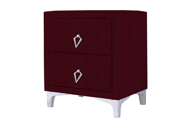 Ruby Silver Komodin, 2 Çekmeceli - Resim 7