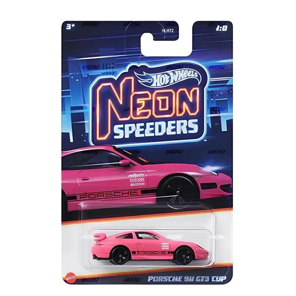 Hot Wheels Neon Speeder Arabalar Porsche 911 GT3 Cup HLH72 HRW75 ürün görseli 1