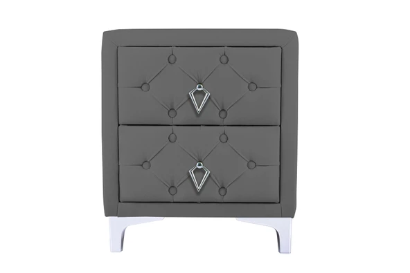 Ruby Silver Komodin, 2 Çekmeceli - Resim 2