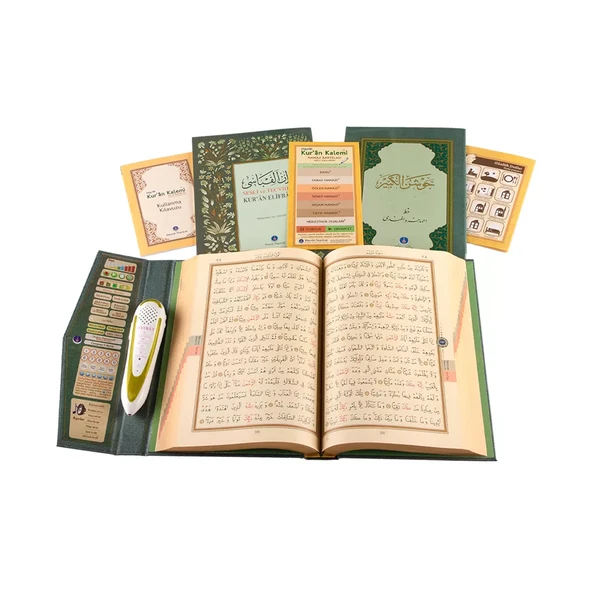 Kuran Okuyan Kalem Seti (Yeşil, Rahle Boy, Karton Kutulu) ürün görseli 1