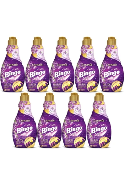 BİNGO Soft Çamaşır Yumuşatıcı Konsantre 1440ML Lavanta (9 Lu Set) ürün görseli 1