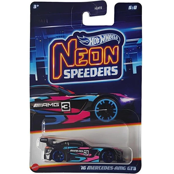 Hot Wheels Neon Speeder Arabalar '16 Mercedes AMG GT3 HLH72 HRW79 ürün görseli 1
