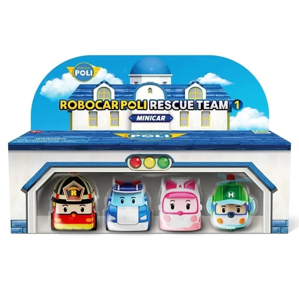 Mey İthalat® POLI MRT-760 Robocar Poli  Kasabanın Kurtarma Araçları 4lü Set ürün görseli 1