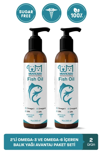 muvicado Kedi Ve Köpekler Için Omega 3 -6 Balık Yağı Bağışıklık Sistemi Destekleyici Iştah Açıcı Tüy Bakımı ürün görseli 1