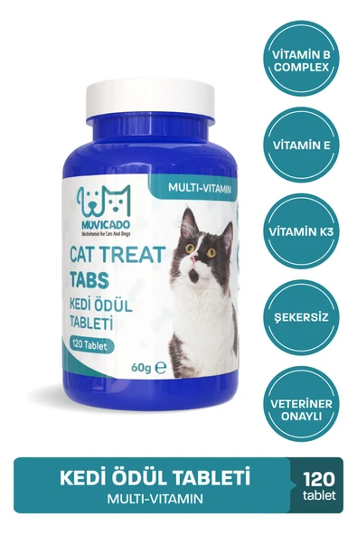 muvicado Kedi Ödül Tableti Multi Vitamin Kedi Tüy Tüyü Bakımı Kedi Ödülü Kedi Ödül Maması ürün görseli 1
