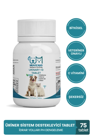 muvicado Kedi ve Köpekler İçin +D Urinary (Üriner) Sistem Destekleyici Tablet Kedi Köpek Vitamini ürün görseli 1