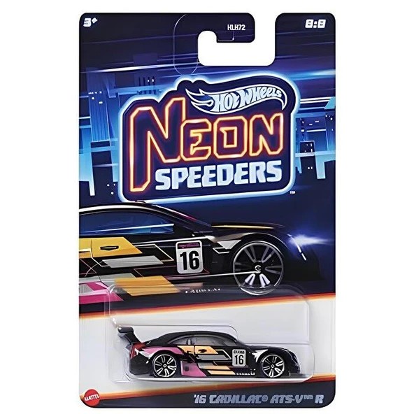 Hot Wheels Neon Speeder Arabalar 16 Cadillac ATS-V R HLH72 HRW82 ürün görseli 1