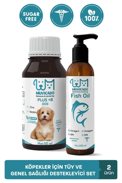 muvicado Köpek Bağışıklık Sistemi Destekleyici Omega-3 ve Omega-6 Balık Yağı & Multivitaminli Köpek Damlası ürün görseli 1