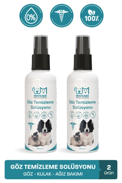muvicado Kedi Köpek Göz Temizleme Gözyaşı Lekesi Temizleme Göz Çevresi Ağız Kulak Temizleme Solüsyonu ürün görseli 1