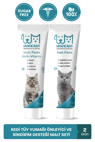 muvicado Anti-hairball Kedi Tüy Yumağı Önlemeyi Destekleyen Prebiyotik Taurinli Malt Macun Şeker İlavesiz ürün görseli 1