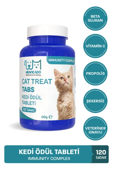 muvicado Immunity Kedi Köpek Ödül Tableti Kedi Bağışıklık Sistemi Güçlendirici Tablet Beta Glukan ürün görseli 1