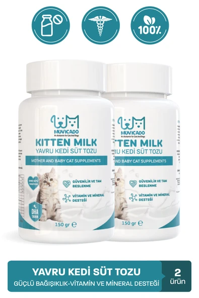 muvicado Yavru Kedi Süt Tozu Kitten Milk Powder Taurin DHA Anne Hamile Yavru Kedi Süt Desteği ürün görseli 1