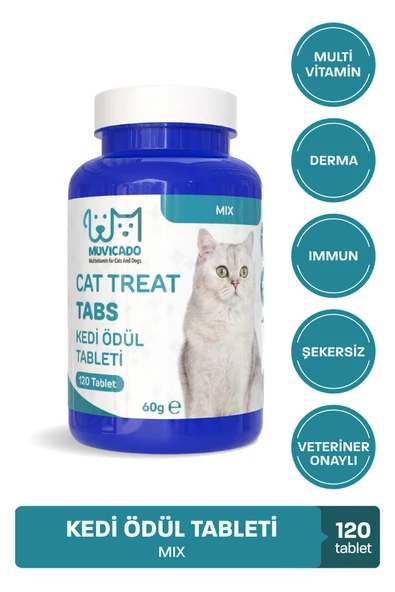 muvicado Kedi Ödül Tableti Mix Kedi Ödülü Deri Tüy Bağışıklık Multivitamin Tablet Kedi Biyotin Tüy Bakım Seti ürün görseli 1